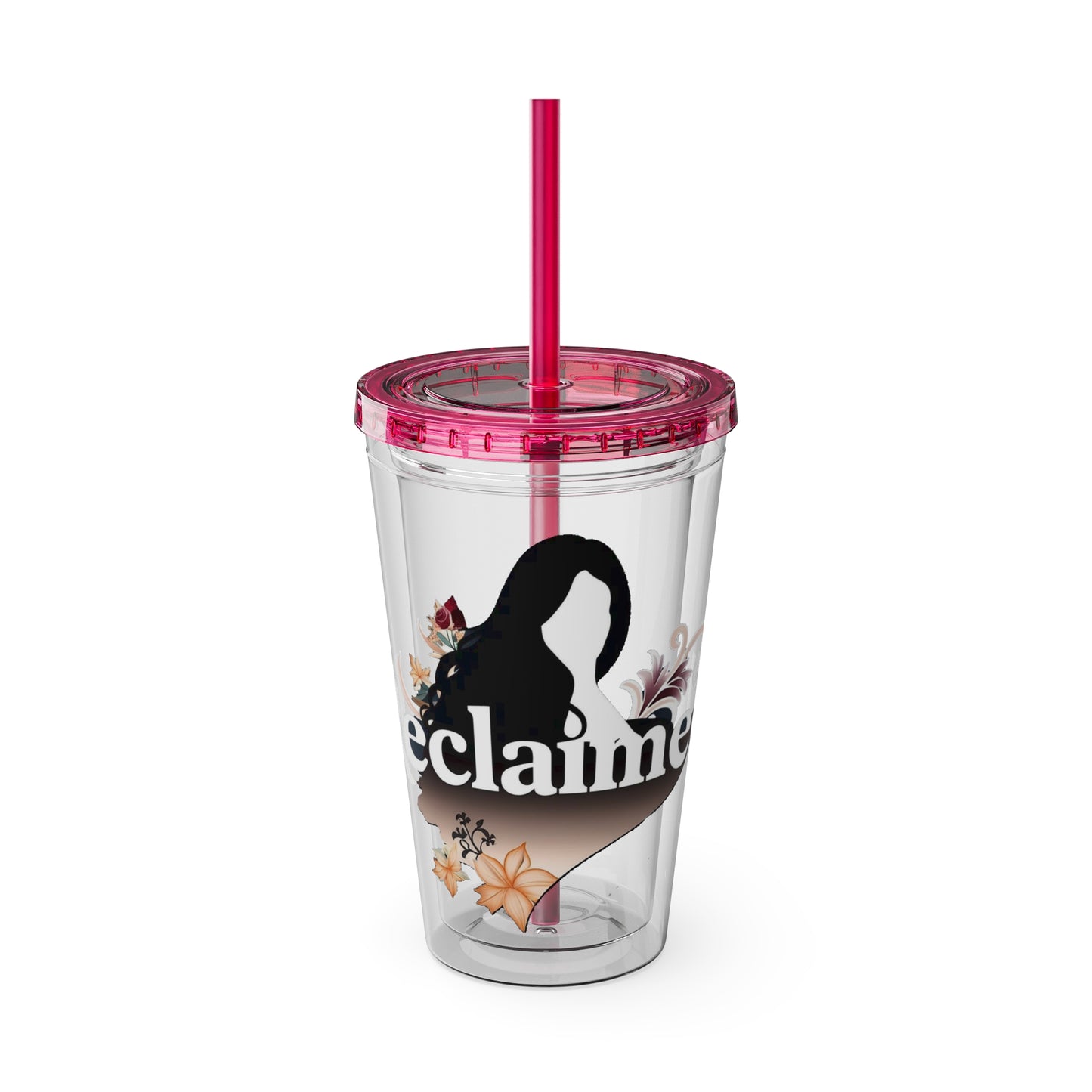 "Reclaimed" Sunsplash Reclaim Tumbler with Straw - 16oz Insulated Acrylic Drinkware for Summer Fun