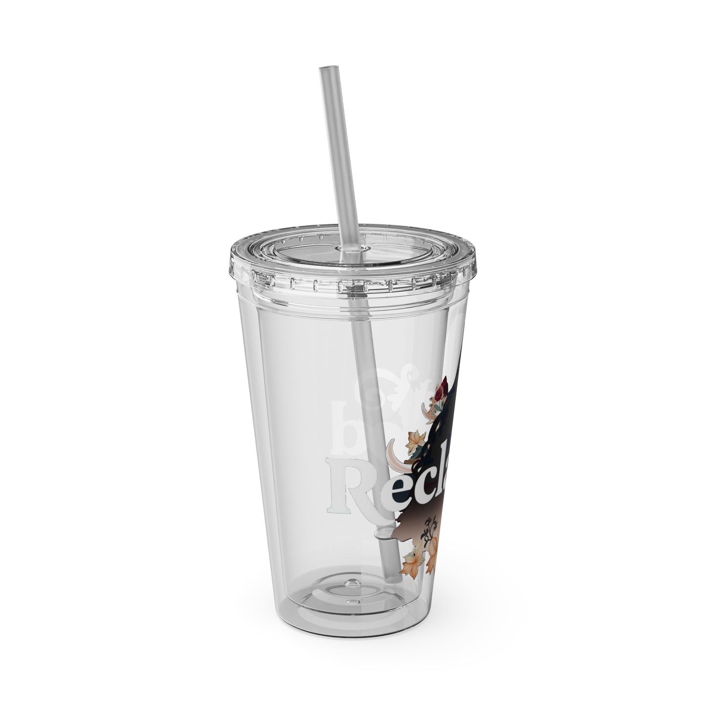 "Reclaimed" Sunsplash Reclaim Tumbler with Straw - 16oz Insulated Acrylic Drinkware for Summer Fun