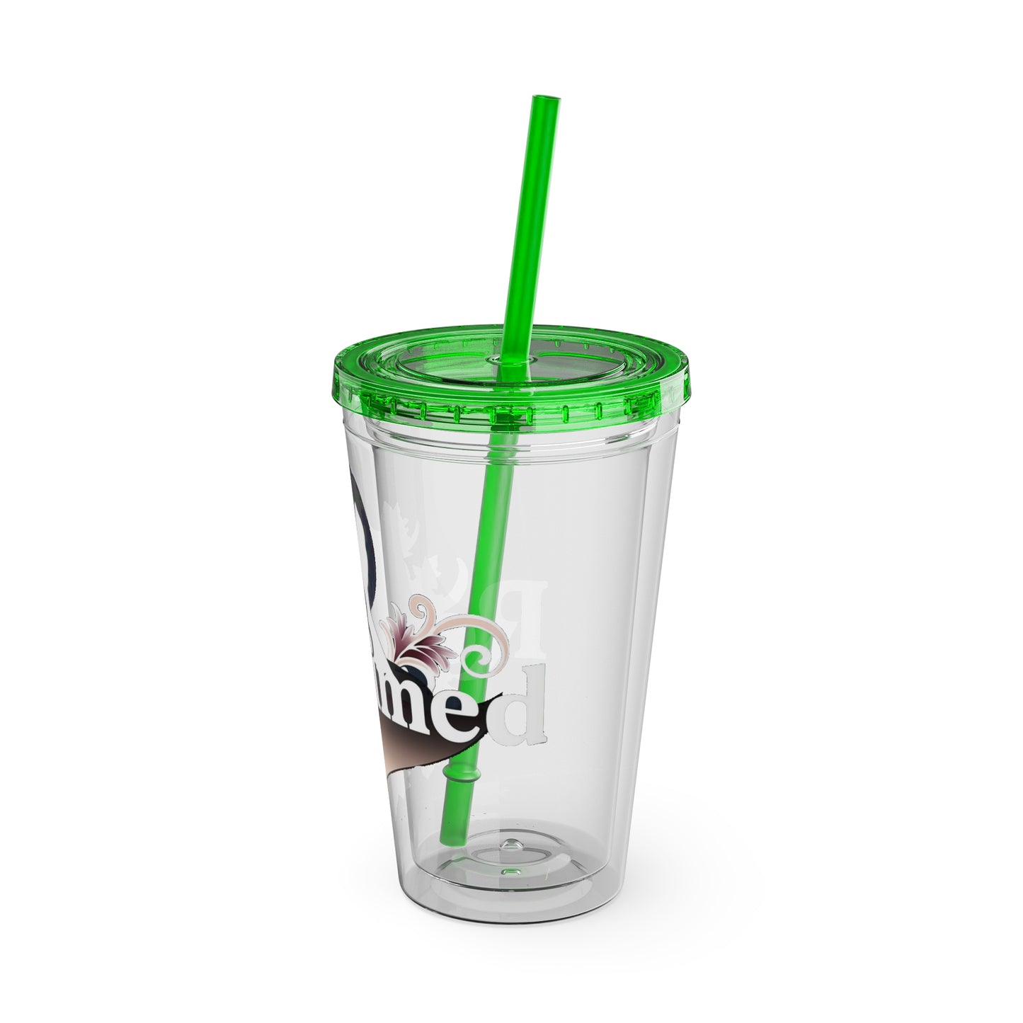 "Reclaimed" Sunsplash Reclaim Tumbler with Straw - 16oz Insulated Acrylic Drinkware for Summer Fun