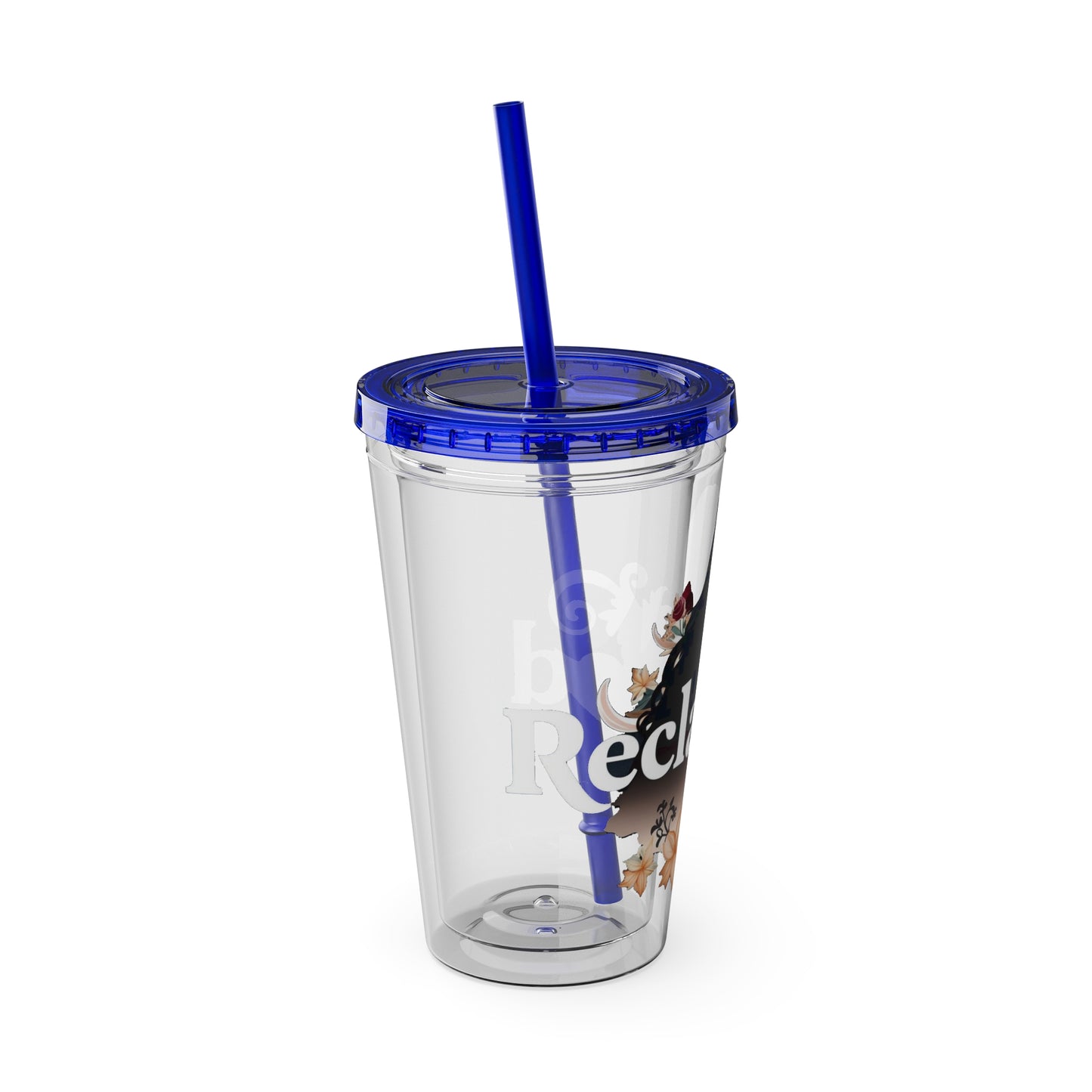 "Reclaimed" Sunsplash Reclaim Tumbler with Straw - 16oz Insulated Acrylic Drinkware for Summer Fun