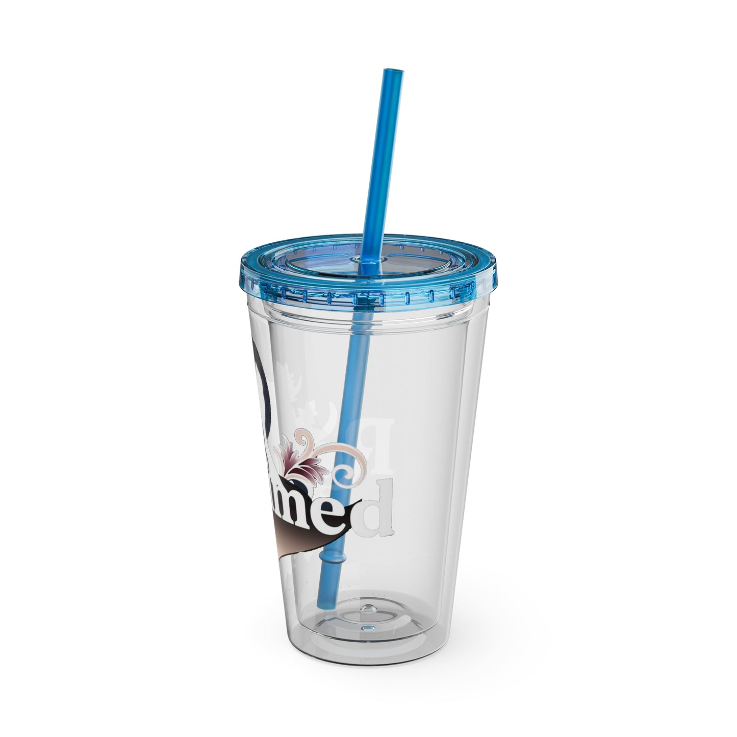 "Reclaimed" Sunsplash Reclaim Tumbler with Straw - 16oz Insulated Acrylic Drinkware for Summer Fun