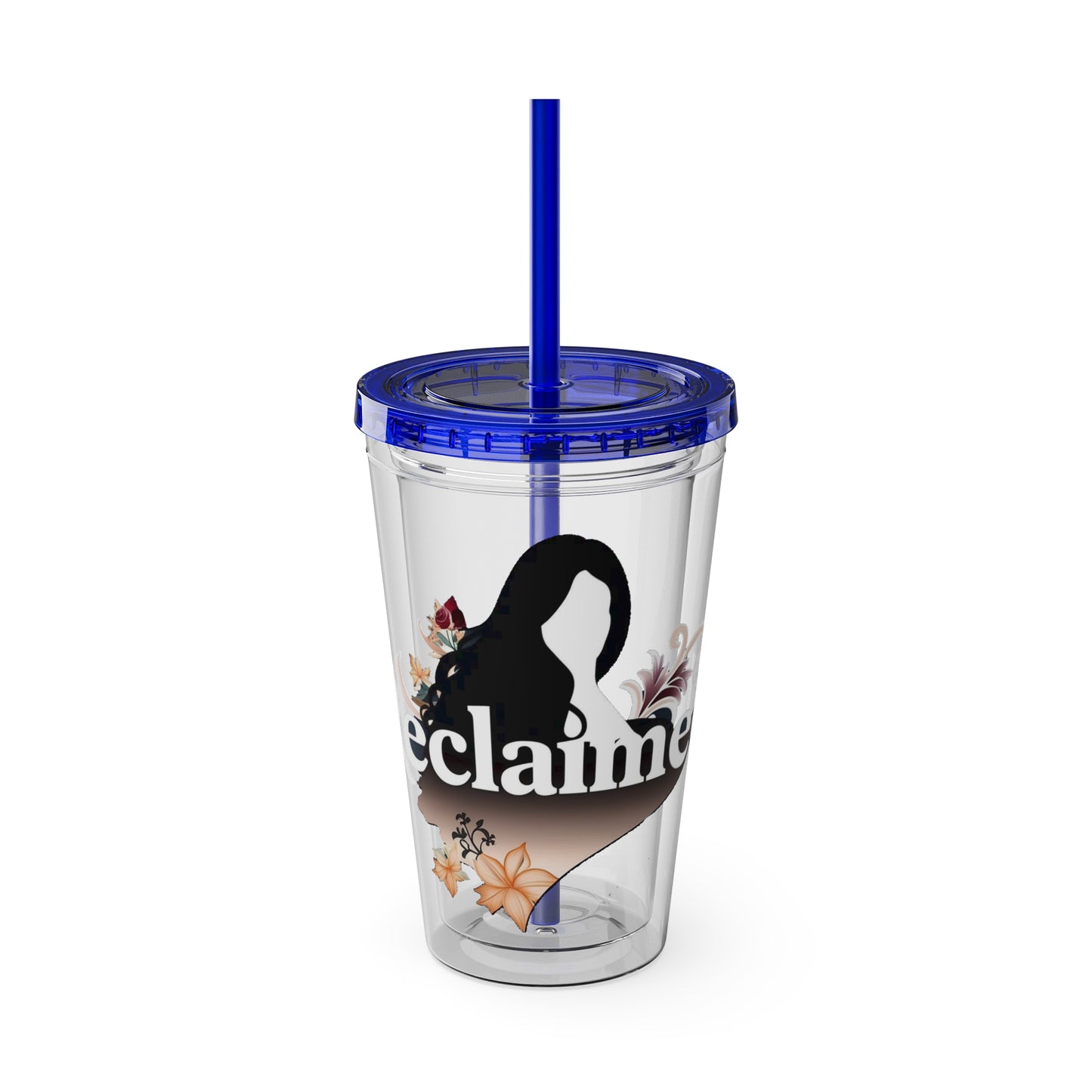 "Reclaimed" Sunsplash Reclaim Tumbler with Straw - 16oz Insulated Acrylic Drinkware for Summer Fun