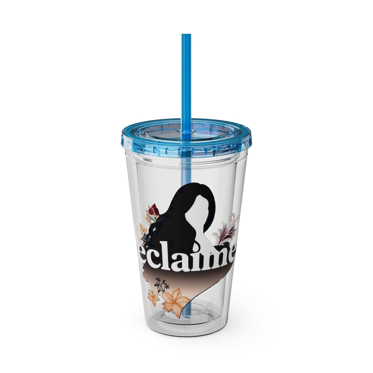 "Reclaimed" Sunsplash Reclaim Tumbler with Straw - 16oz Insulated Acrylic Drinkware for Summer Fun
