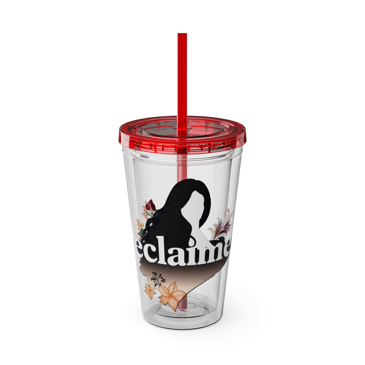 "Reclaimed" Sunsplash Reclaim Tumbler with Straw - 16oz Insulated Acrylic Drinkware for Summer Fun