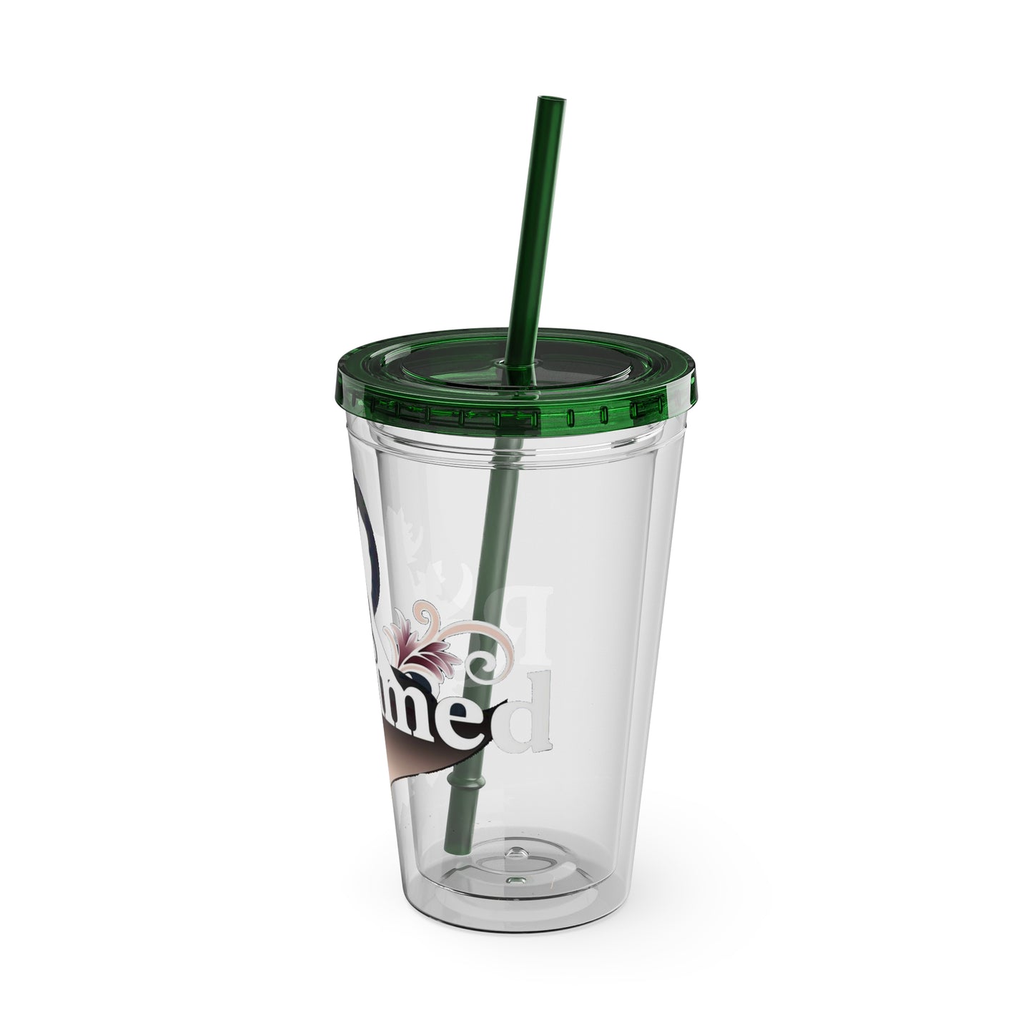 "Reclaimed" Sunsplash Reclaim Tumbler with Straw - 16oz Insulated Acrylic Drinkware for Summer Fun