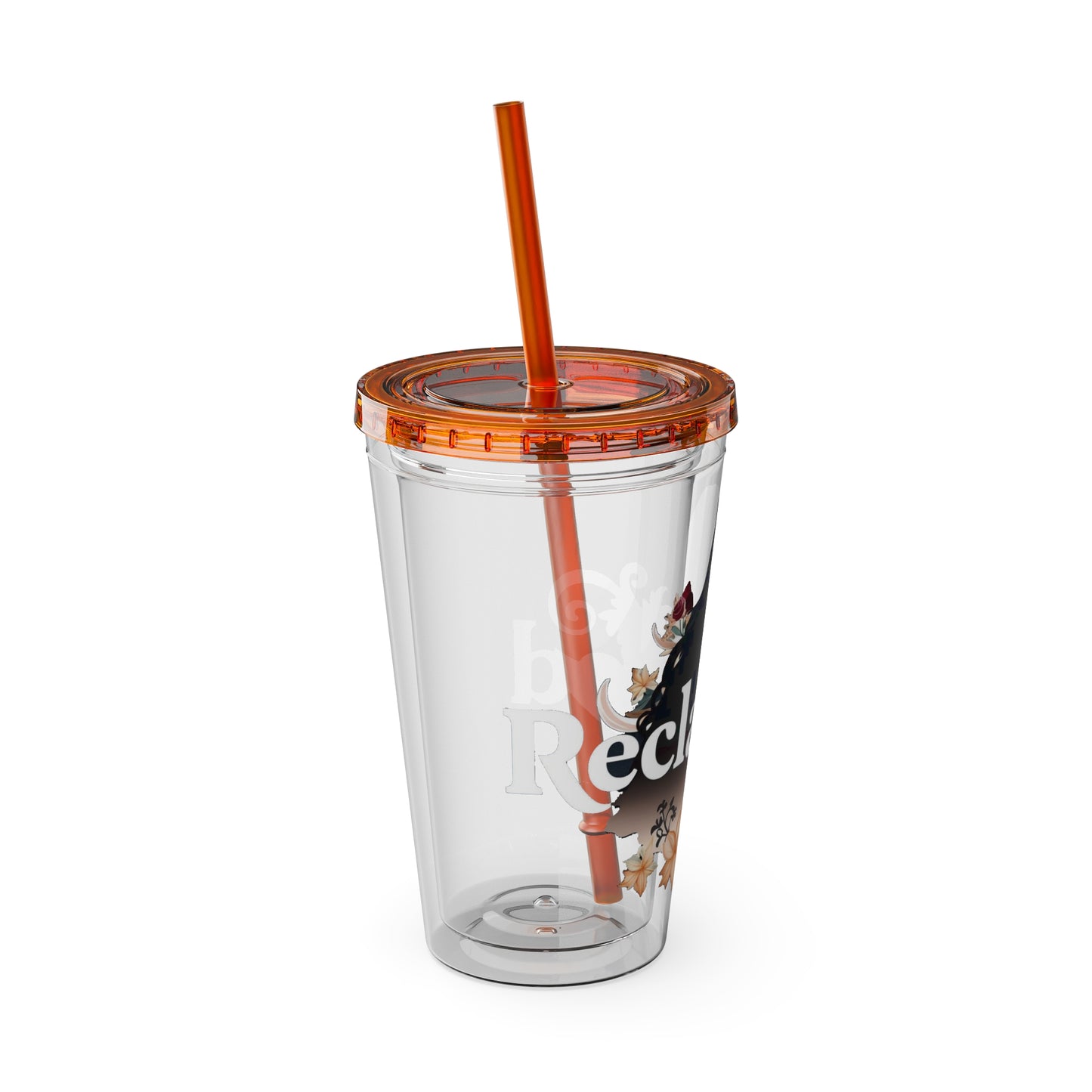 "Reclaimed" Sunsplash Reclaim Tumbler with Straw - 16oz Insulated Acrylic Drinkware for Summer Fun