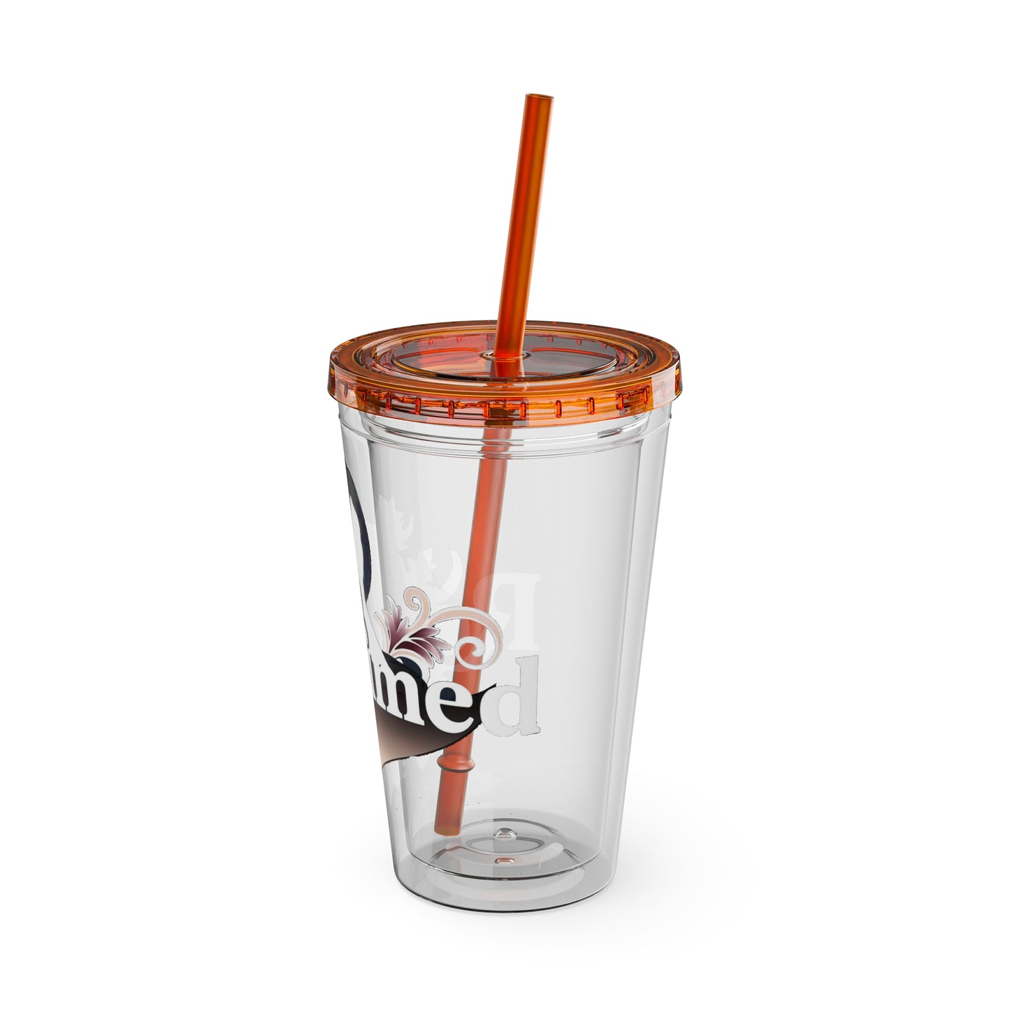 "Reclaimed" Sunsplash Reclaim Tumbler with Straw - 16oz Insulated Acrylic Drinkware for Summer Fun