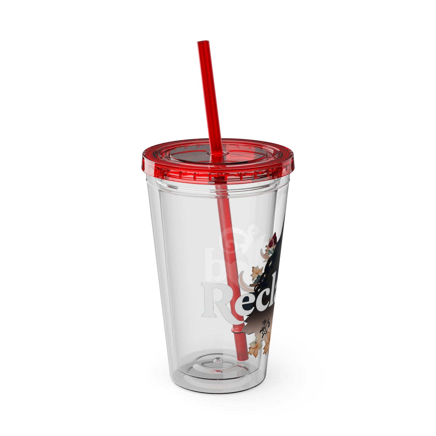 "Reclaimed" Sunsplash Reclaim Tumbler with Straw - 16oz Insulated Acrylic Drinkware for Summer Fun