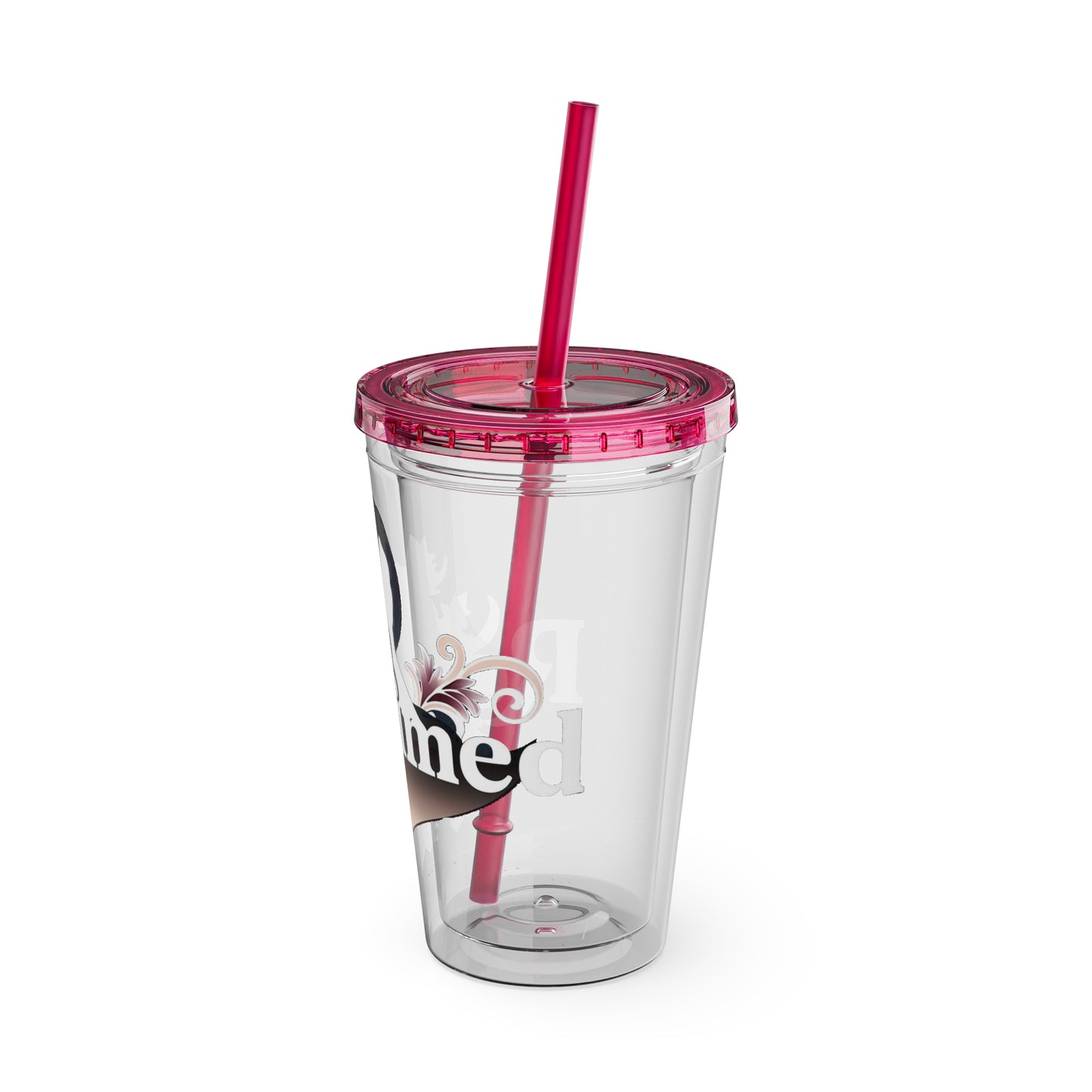 "Reclaimed" Sunsplash Reclaim Tumbler with Straw - 16oz Insulated Acrylic Drinkware for Summer Fun