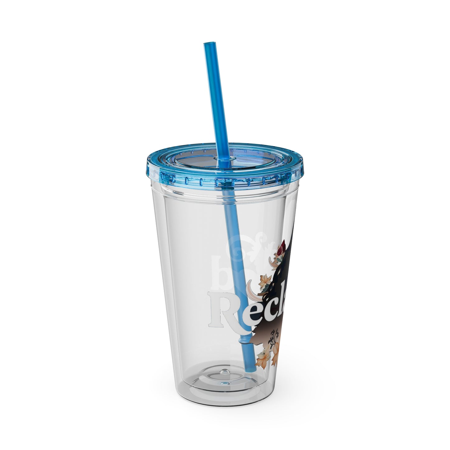 "Reclaimed" Sunsplash Reclaim Tumbler with Straw - 16oz Insulated Acrylic Drinkware for Summer Fun