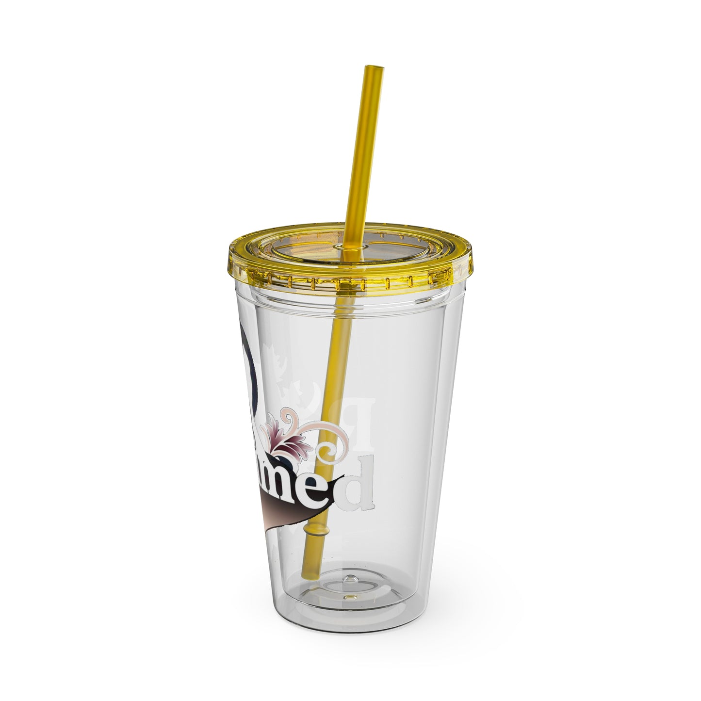 "Reclaimed" Sunsplash Reclaim Tumbler with Straw - 16oz Insulated Acrylic Drinkware for Summer Fun