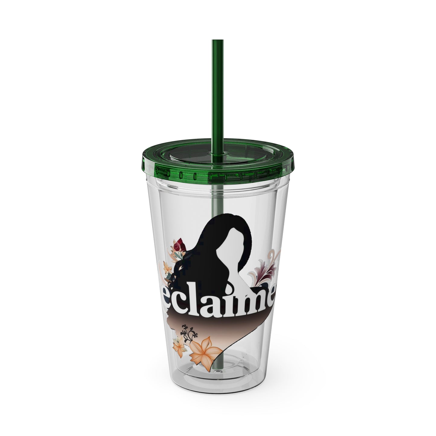"Reclaimed" Sunsplash Reclaim Tumbler with Straw - 16oz Insulated Acrylic Drinkware for Summer Fun