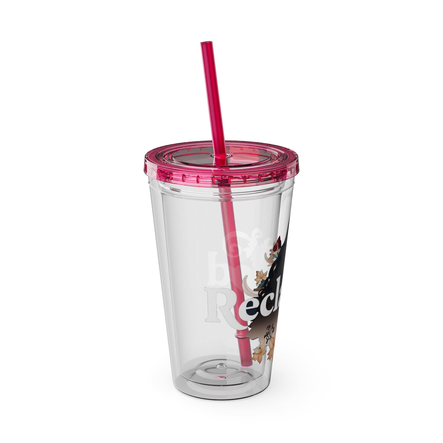 "Reclaimed" Sunsplash Reclaim Tumbler with Straw - 16oz Insulated Acrylic Drinkware for Summer Fun
