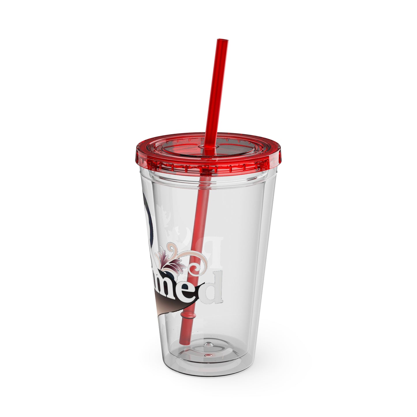 "Reclaimed" Sunsplash Reclaim Tumbler with Straw - 16oz Insulated Acrylic Drinkware for Summer Fun