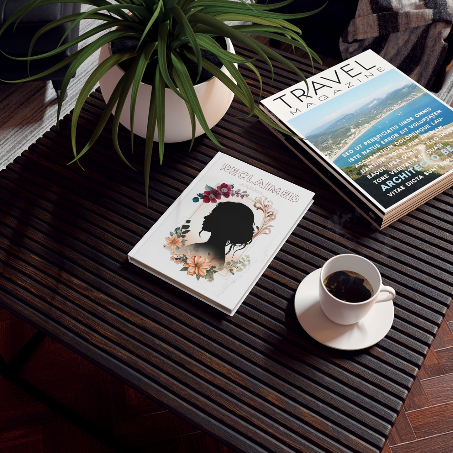 "Reclaimed" Floral Hard Backed Journal for Self-Reflection & Creativity