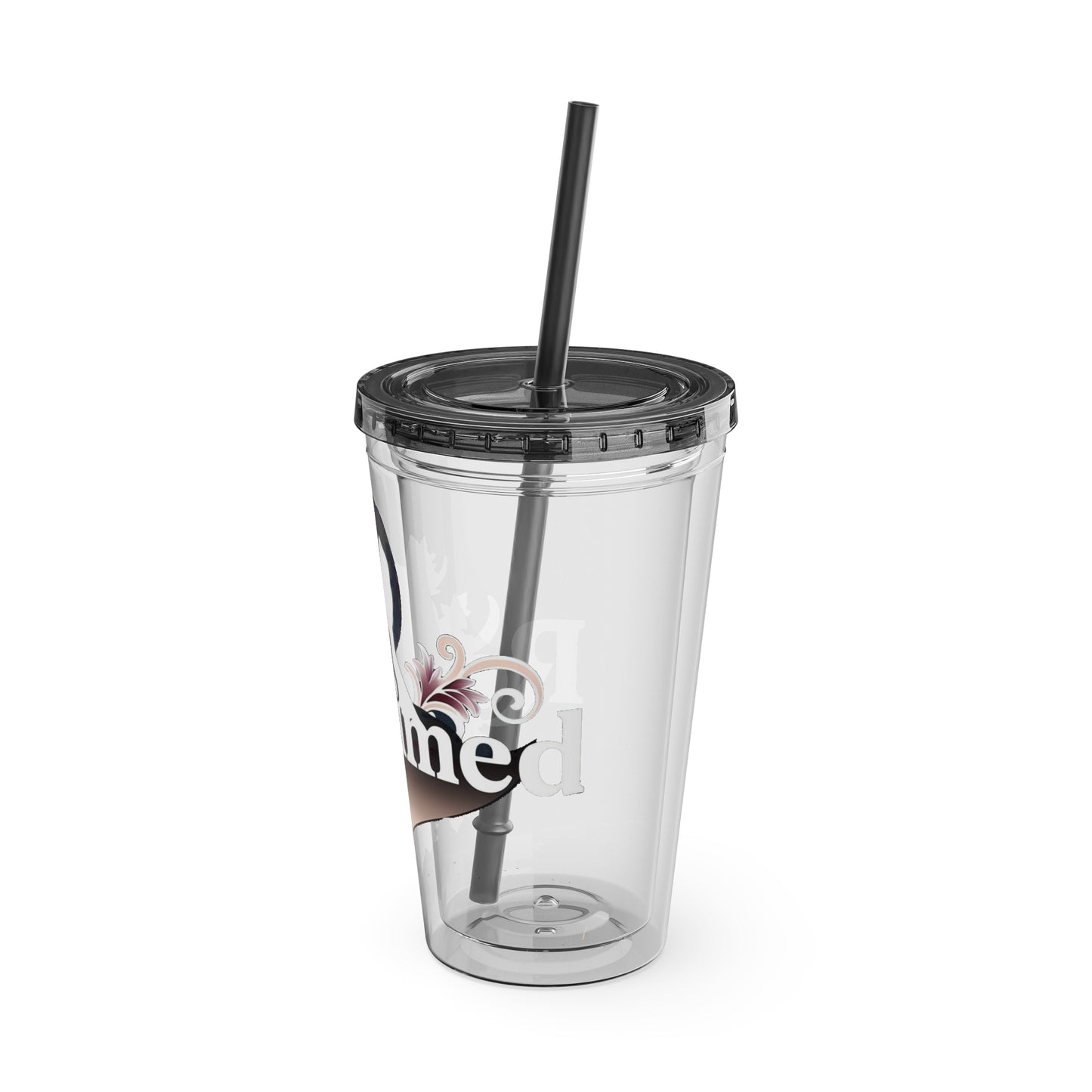 "Reclaimed" Sunsplash Reclaim Tumbler with Straw - 16oz Insulated Acrylic Drinkware for Summer Fun